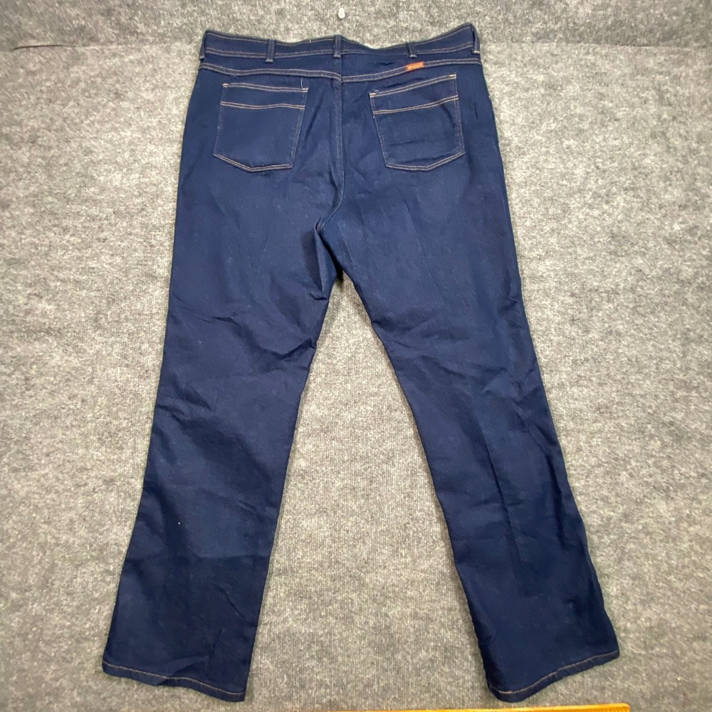 Vintage Wrangler Mens 42x32 Blue Straight Leg Jeans Made in USA High Rise Denim